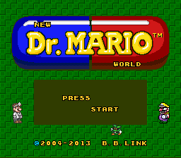 Dr. Mario World Redrawn Title Screen